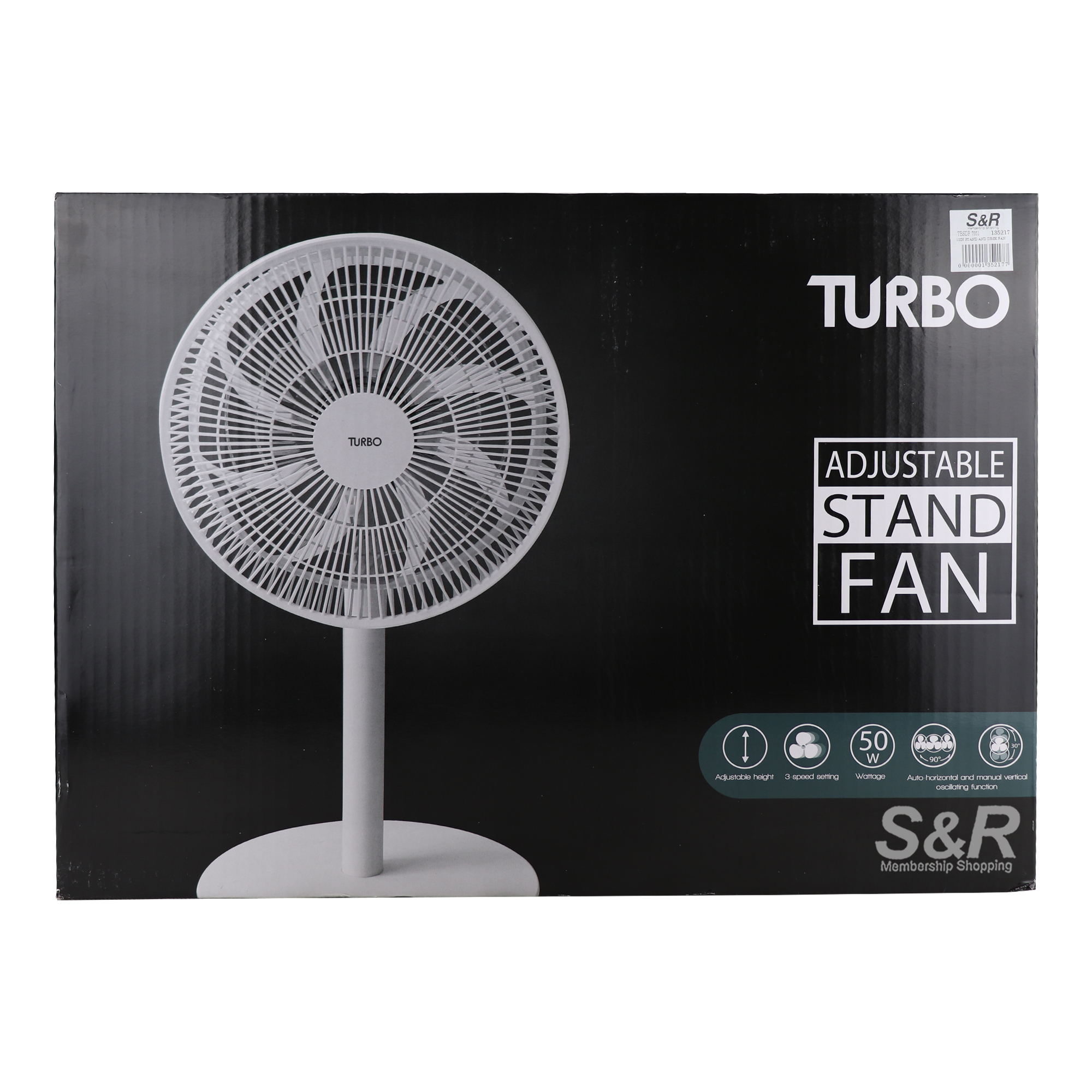 Turbo 12in Stand & Table Electric Fan 1 pc
